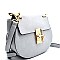 S87036-LP Hardware Accent Flap Crossbody Messenger