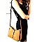 S87087-LP Hardware Accent Textured Crossbody Shoulder Bag