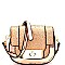 S87323-LP Glittered Flap Metallic Saddle Bag