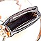 S87323-LP Glittered Flap Metallic Saddle Bag