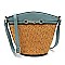Straw Bucket Crossbody Bag