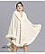 Winter Warm Poncho Cashmere Shawl Cape With Fur