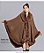 Winter Warm Poncho Cashmere Shawl Cape With Fur