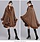 Winter Warm Poncho Cashmere Shawl Cape With Fur