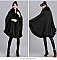 Winter Warm Poncho Cashmere Shawl Cape With Fur