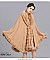 Winter Warm Poncho Cashmere Shawl Cape With Fur