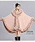 Winter Warm Poncho Cashmere Shawl Cape With Fur