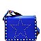 SD6079-LP Studded Star Accent Shoulder Bag with Tribal Aztec Strap