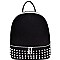 SD6319-LP Silver-Tone Stud Accent Fashion Backpack