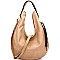 SD6668-LP Chain Accent Expandable Single Strap Hobo Taupe