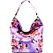 SG130-LP Flower Painting Single Strap Large Hobo