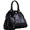Tiger Charm Crocodile Embossed 2 in 1 Dome Satchel SET MH-SG4112S