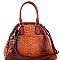 Tiger Charm Crocodile Embossed 2 in 1 Dome Satchel SET MH-SG4112S