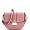 Flap Saddle Pinch-Lock Cross Body Shoulder Bag