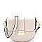 Flap Saddle Pinch-Lock Cross Body Shoulder Bag