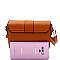 Flap Saddle Pinch-Lock Cross Body Shoulder Bag