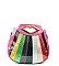 FANCY MULTI COLOR STRIPE SATCHEL BAG