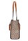 2-IN1 Oval Print Tote / Satchel W Wallet Set