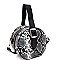 SNAKE PRINT BUCKLED WRIST AND SHOULDER BAG