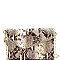 SLOPING SNAKE PRINT FLAP CLUTCH