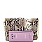 SLOPING SNAKE PRINT FLAP CLUTCH