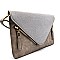 SL1134-LP  Zipper Accent Envelope Crossbody Clutch