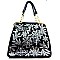 Sequin Embroidery Metal Accent Satchel