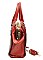 Jewel Top Rhinestone Metal Framed Alligator Satchel - Designer Like