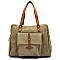 Colorblock Front Pocket Satchel
