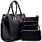 STA780 -LP Accented 3-Piece Structured Satchel SET