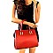 STA780 -LP Accented 3-Piece Structured Satchel SET