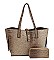 2 In 1 OSTRICH TOTE SET WITH WALLET