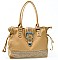 Western Handbag with Rhinestone & Buckle