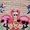 Posh Nicole Lee Flamingo Embroidered Woven Straw Tote Bag JPSTR12671