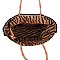Stylish Nicole Lee Bohemian Woven Straw Tote Bag JPSTR12672