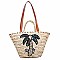 Cool Nicole Lee Coco Tree Straw Tote Bag JPSTR12675