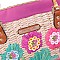 Classy Nicole Lee Embroidered Flowers Straw Tote Bag JPSTR12677