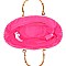 Stylish Nicole Lee Flower Embroidered Straw Tote Bag JPSTR12678