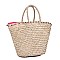 Chic Nicole Lee Flower Embroidered Straw Tote Bag JPSTR12679