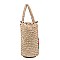 Chic Nicole Lee Flower Embroidered Straw Tote Bag JPSTR12679