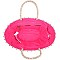 Chic Nicole Lee Flower Embroidered Straw Tote Bag JPSTR12679
