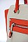 CANVAS-LINEN DAVID JONES HOT COLORS TOTE