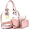 MH-SV2948 Monogram Embossed Transparent Clear 3 in 1 Dome Satchel