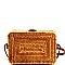 Woven Bamboo Boxy Shoulder Bag MH-SW19497