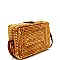 Woven Bamboo Boxy Shoulder Bag MH-SW19497