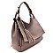 SY6527-LP  Tassel Accent Multi-Pocket Classy Flap Hobo