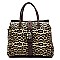 Leopard Padlock Multi Compartment Satchel