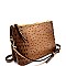 Ostrich Embossed 5-Compartment Cross Body