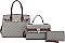 3 IN 1 MONOGRAM PADLOCK SATCHEL-CROSSBODY & WALLET SET
