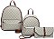 3 in 1 Stylish Monogram Back Pack Clutch Set
